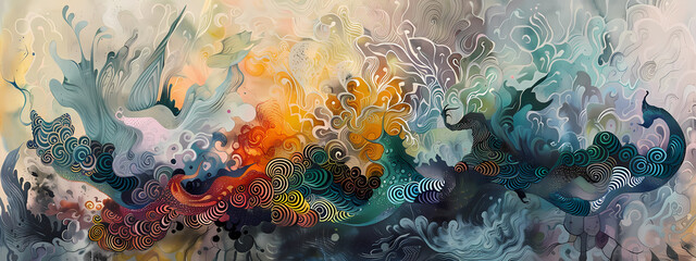 Fototapeta premium Swirling Color Fantasy