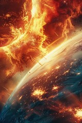 Vivid cosmic disaster scene