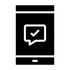 Approval Vector Glyph icon design