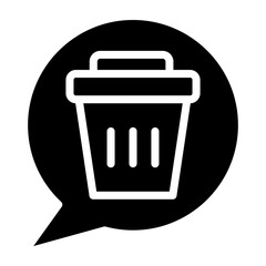 Delete Message Vector Glyph icon design