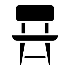 Chair Vector Glyph Icon Design