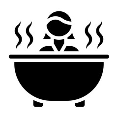 Sauna Vector Glyph Icon Design