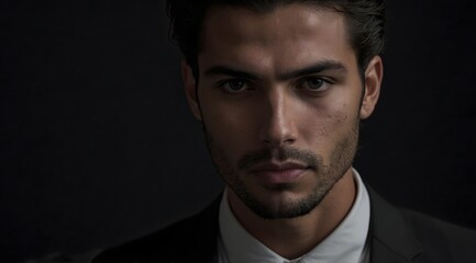 Fototapeta premium portrait of a model in suit coat
