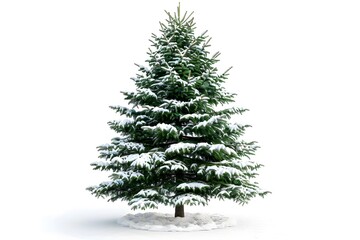 Obraz premium Snow-Covered Evergreen Tree in Winter Wonderland