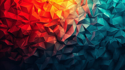 Rainbow background.Multicolor polygon illustration.Colorful polygonal banner template.  Geometric background