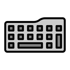 Keyboard Vector Filled Icon Design