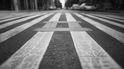 Quiet urban crosswalk