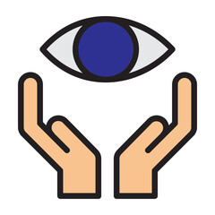 Obraz premium Eye Care Vector Filled Icon Design