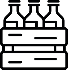 Fototapeta premium Storage box holding three glass bottles with caps, potentially for use in a business or warehouse setting