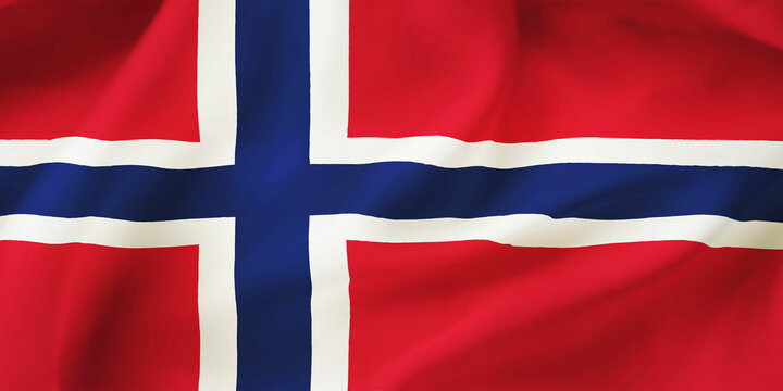 Norway waving flag background.3D illustration of Norwegian flag - Powered by Adobe