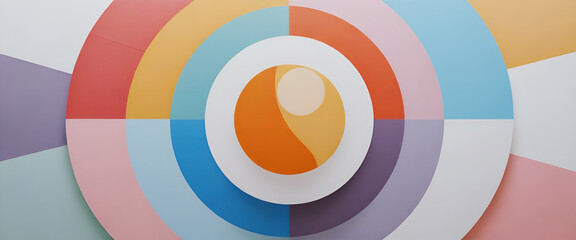 Obraz premium illustrazione con elementi geometrici a tema minimalista astratto contemporaneo