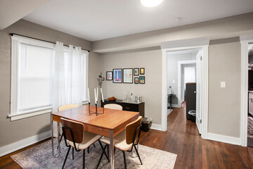 modern apartment interior with white walls 