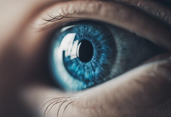 Blue Macro eye close up