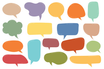 Colorful communication speech bubbles collection