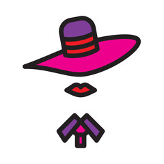 Fashion Designers Vector Filled Icon Design