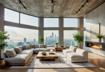 A beautiful photo of a contemporary apartment interior