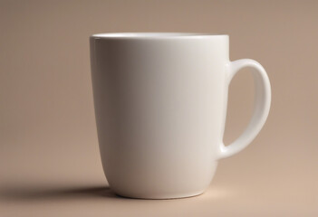 Empty coffee ceramic cup isolated on transparent background cut out