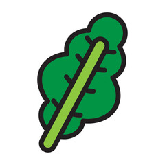 Kale Vector Filled Icon Design