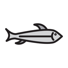 Salmon Vector Filled Icon Design