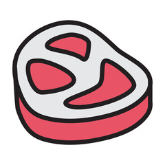 Beef Vector Filled Icon Design
