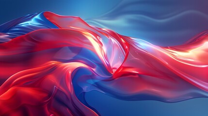 Obraz premium Vibrant Abstract Liquid Wave with Gradient Color Explosion in Sharp Focus