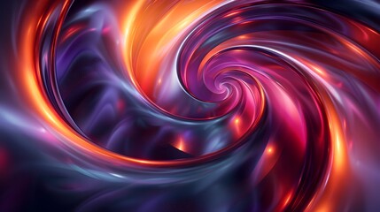 Captivating Spiral Vortex A Vibrant 3D Abstract Digital Art Background