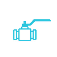 Fototapeta premium Open valve icon. Isolated on white background. Brom blue icon set.