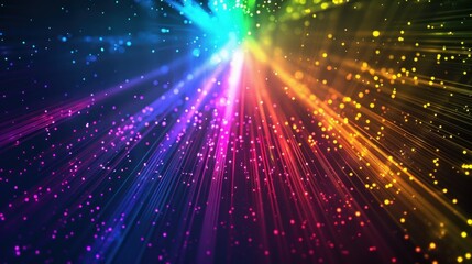 Obraz premium Abstract bright and colorful light show with a rainbow of colors background