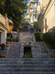 Obraz premium Chiesa di San Giuseppe, a small historical church in the historical city center of Taormina, Sicily, Italy