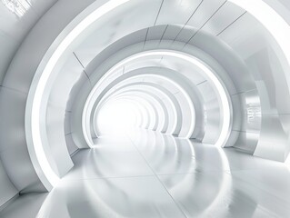 This curved, sleek tunnel provides a unique abstract background that doubles as an intriguing wallpaper, perfect for a best-seller