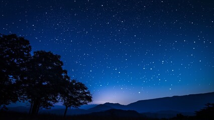 Illustration starry night sky background