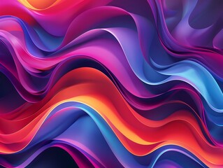 Fototapeta premium This abstract, colorful background features vibrant waves, perfect for a wallpaper or a best-seller design element