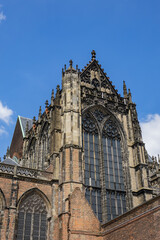Fototapeta premium St. Martin's Cathedral or Dom Church (Domkerk, from 1254), Gothic church dedicated to Saint Martin of Tours. Utrecht, the Netherlands.