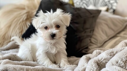 Adorable 10 week old Maltese puppy from champion lineage