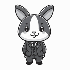 Smiling Cute Rabbit Boss