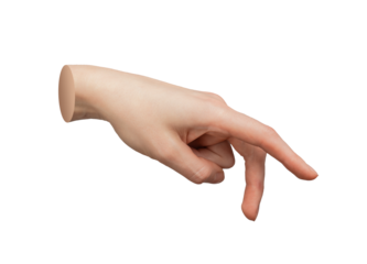 Finger walk gesture, hand showing steps. Symbol of journey, two fingers in motion, isolated on white background. Forefinger and middle finger moving forward.., transparent PNG cutout