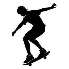 Skateboarder vector silhouette