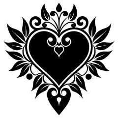 love ornament vector silhouette 