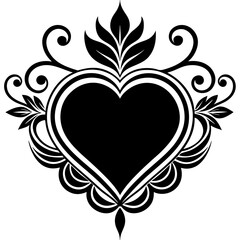 love ornament vector silhouette 