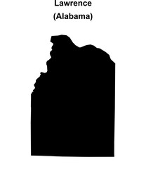 Lawrence County (Alabama) blank outline map