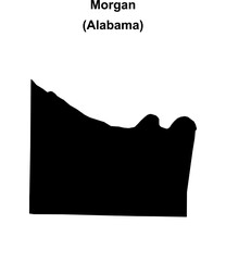 Morgan County (Alabama) blank outline map