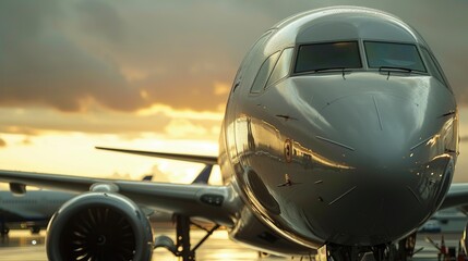 Modern Passenger Jet from a Unique Angle