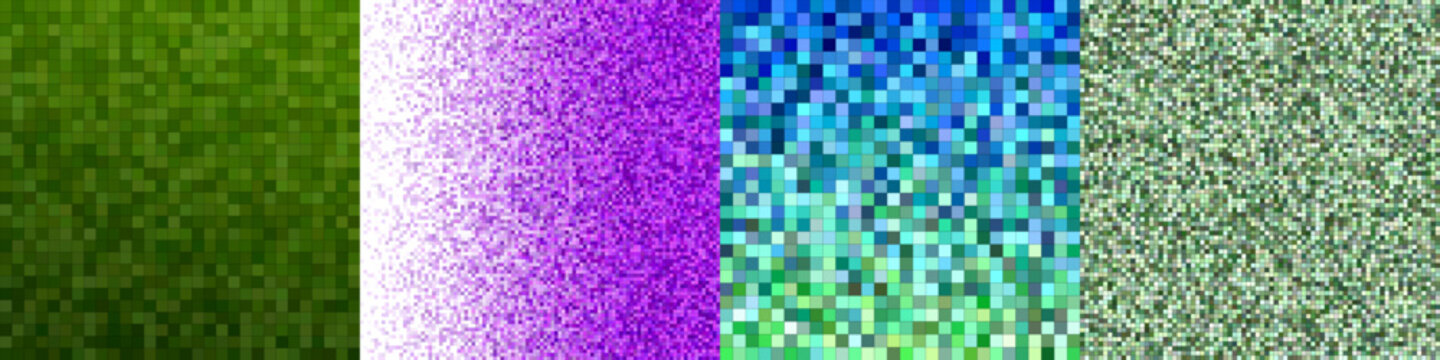 Abstract square mosaic pattern background set