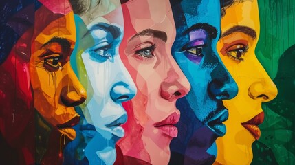Fototapeta premium Diversity and equity. Diversity, equity, belonging and inclusion concept. concept banner