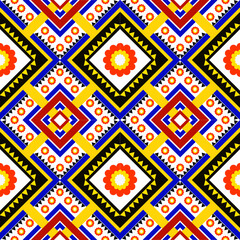 Abstract ethnic geometric pattern background design wallpaper, Indian border. traditional print vector illustration.