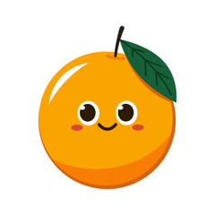 Orange cartoon vector. Orange character design. 