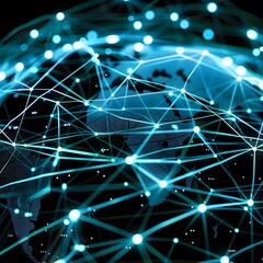 The Power of Telecommunication Technology: 3D Networks Bridging the Globe 3d Technology Background