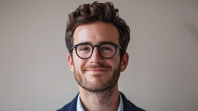 portrait of a businessman wearing glasses