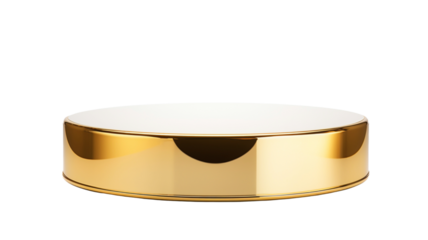 Gold podium display background. Luxury podium on background gold product presentation on transparent background.
