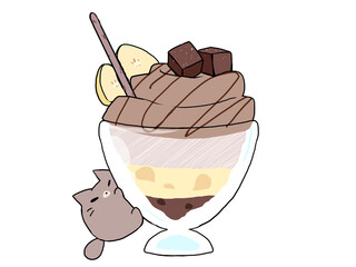 チョコパフェねこ
